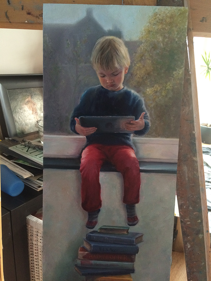 painting boy iPad