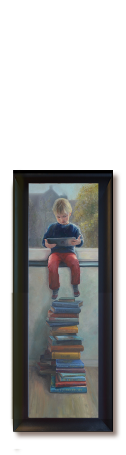 realistisch schilderij tablet, portretschilder