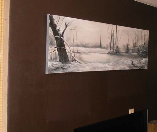 Winterlandschap realistisch Desiree Verkerk kunst