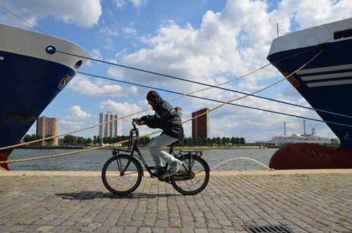 arjan op de fiets