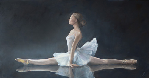 Schilderij Ballerina spagaat