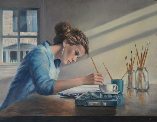 Desiree Verkerk kunst schilderij koffie